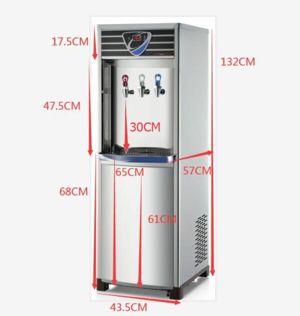Hot Cold Warm Stainless Steel floor-standing Water Dispenser (UF & Nano PH) - Image 2